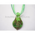 2014 Lampwork Glass Pendant Necklace Lampwork glass Necklace bubble glass pendant lamp with wax cord